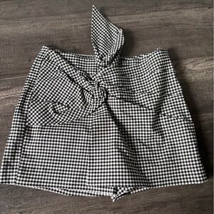 Dex Black and White Checkered Skort